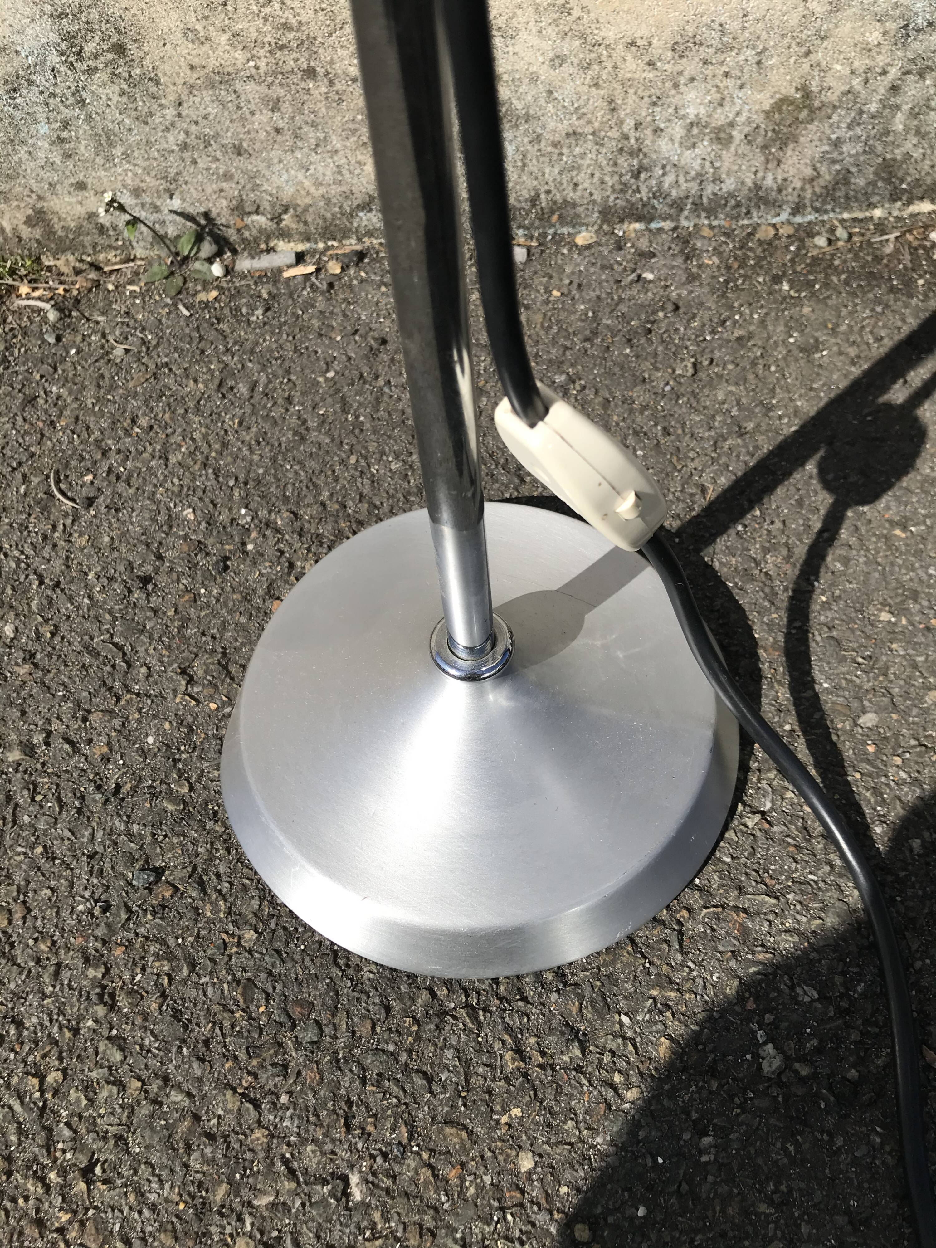 Vintage stainless steel lamp 1970