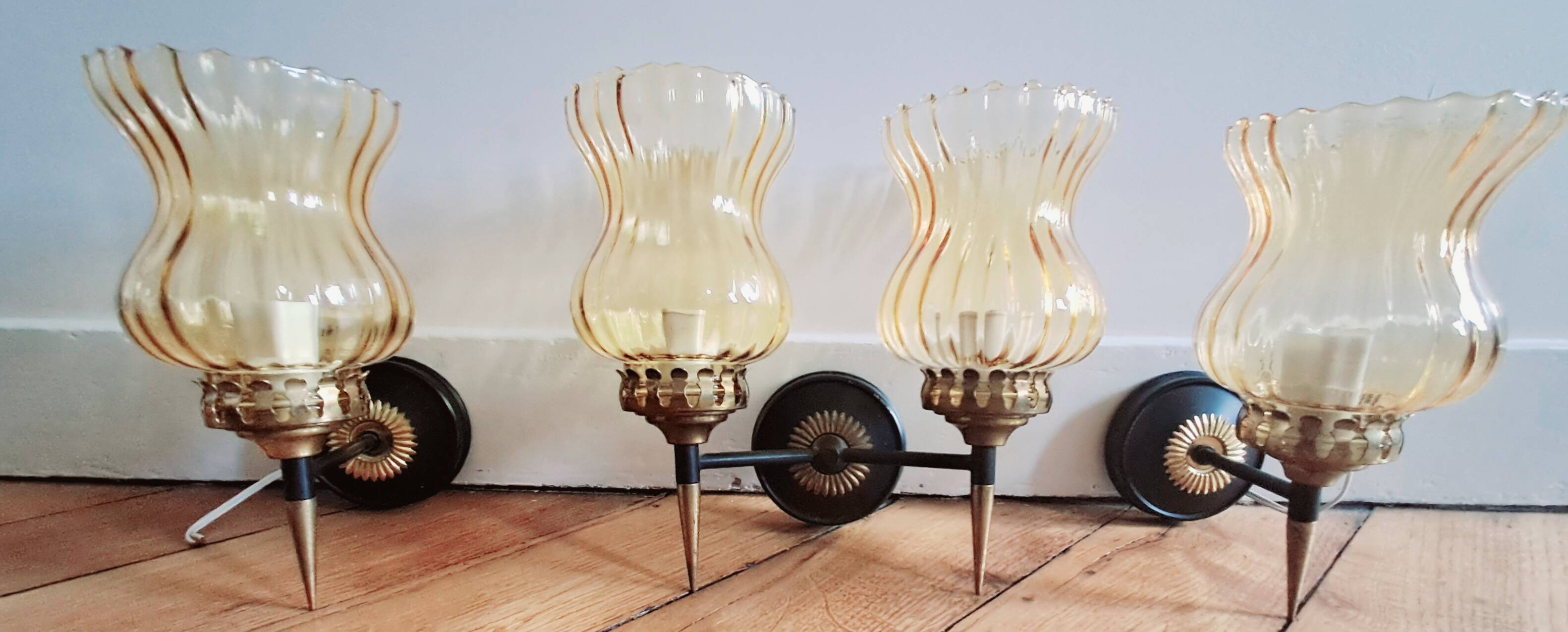 Four wall lights. 1950s