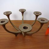 Brutalist Bronze Candleholder by Michael Harjes, 1960s