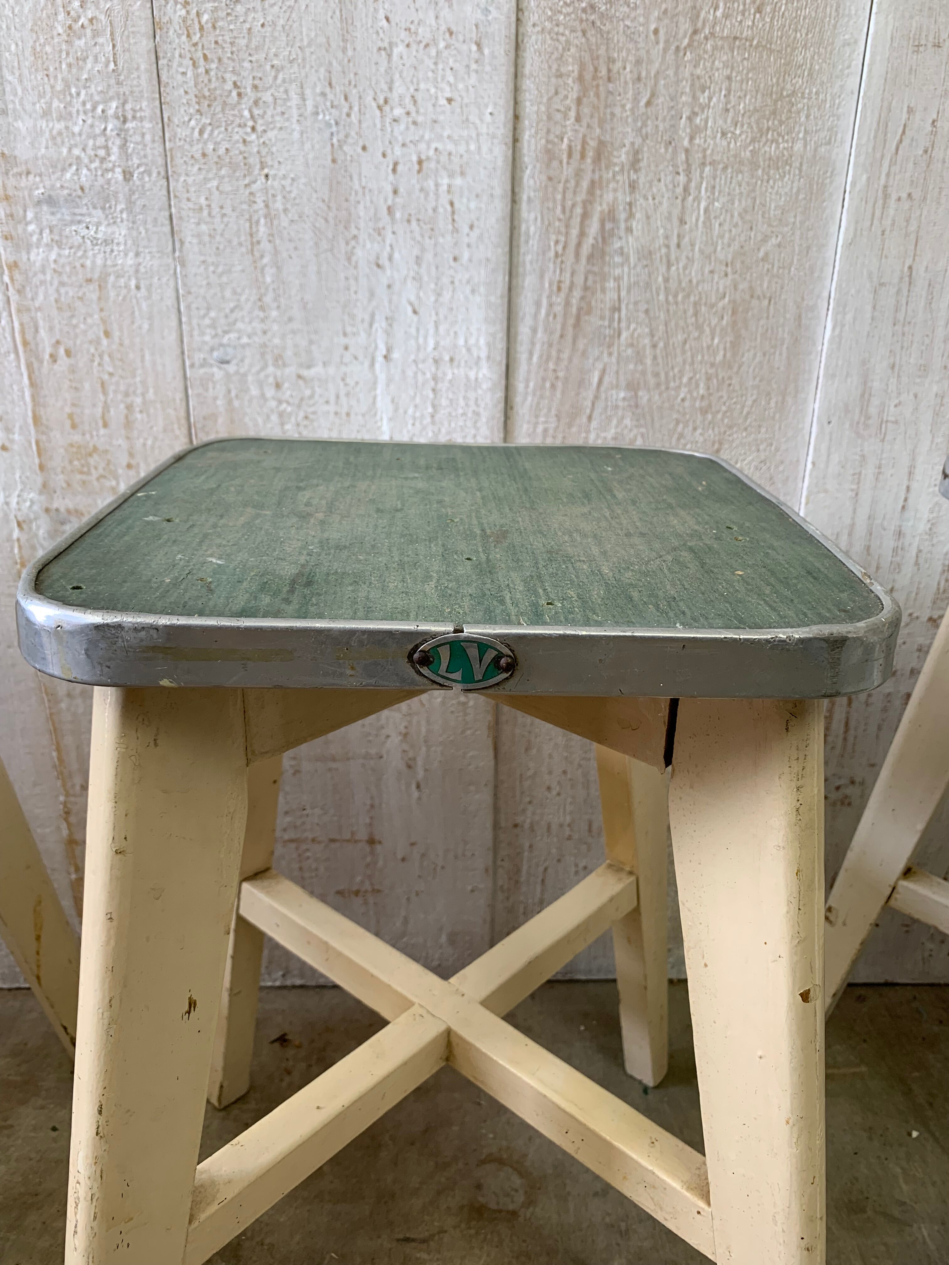 Series of 3 workshop stools