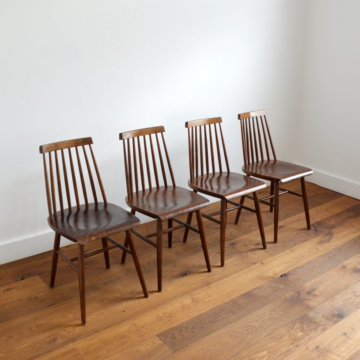 Suite of 4 chairs Stockholm Ikea vintage 1960s