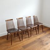 Suite of 4 chairs Stockholm Ikea vintage 1960s