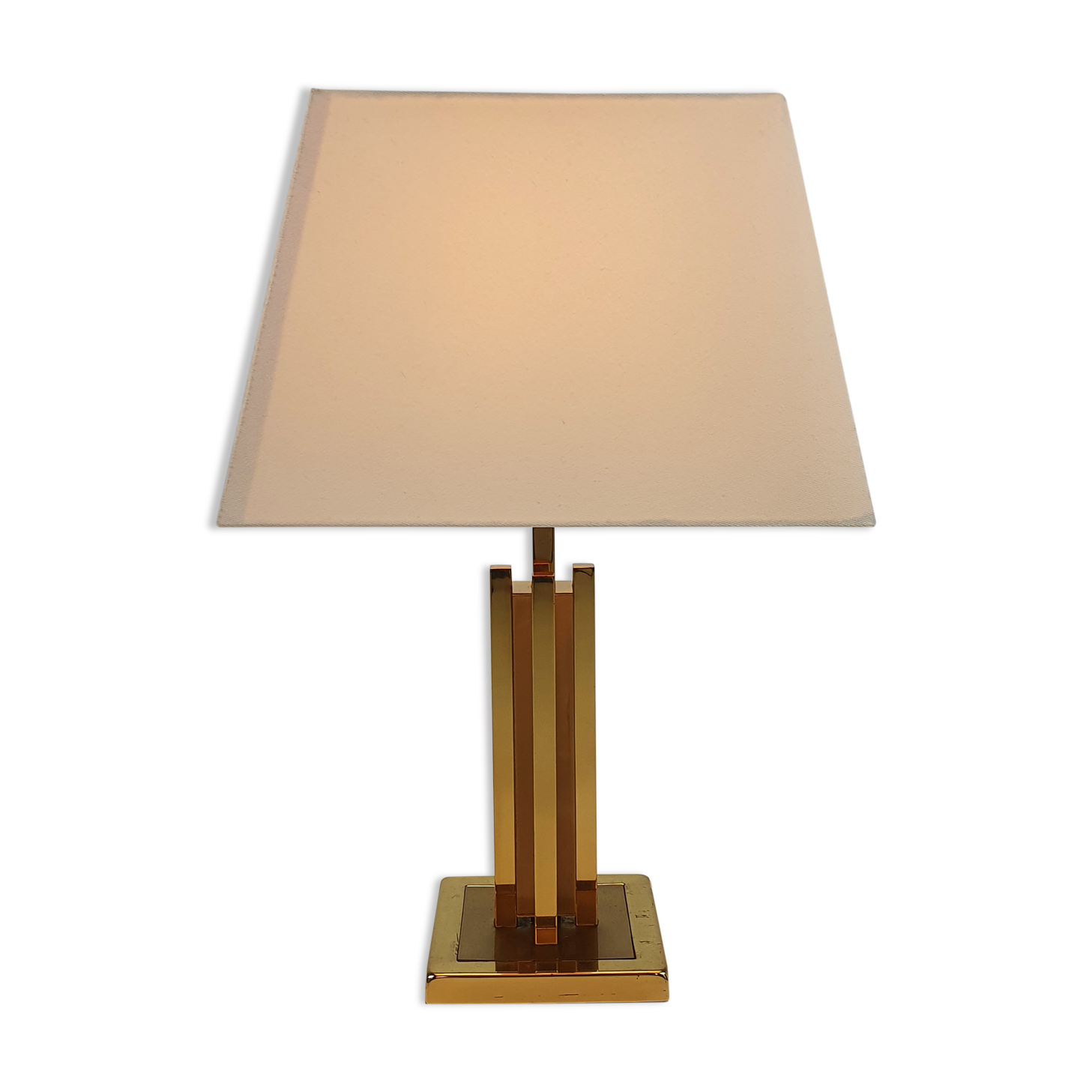 24kt Gold-plated table lamp, 1970s