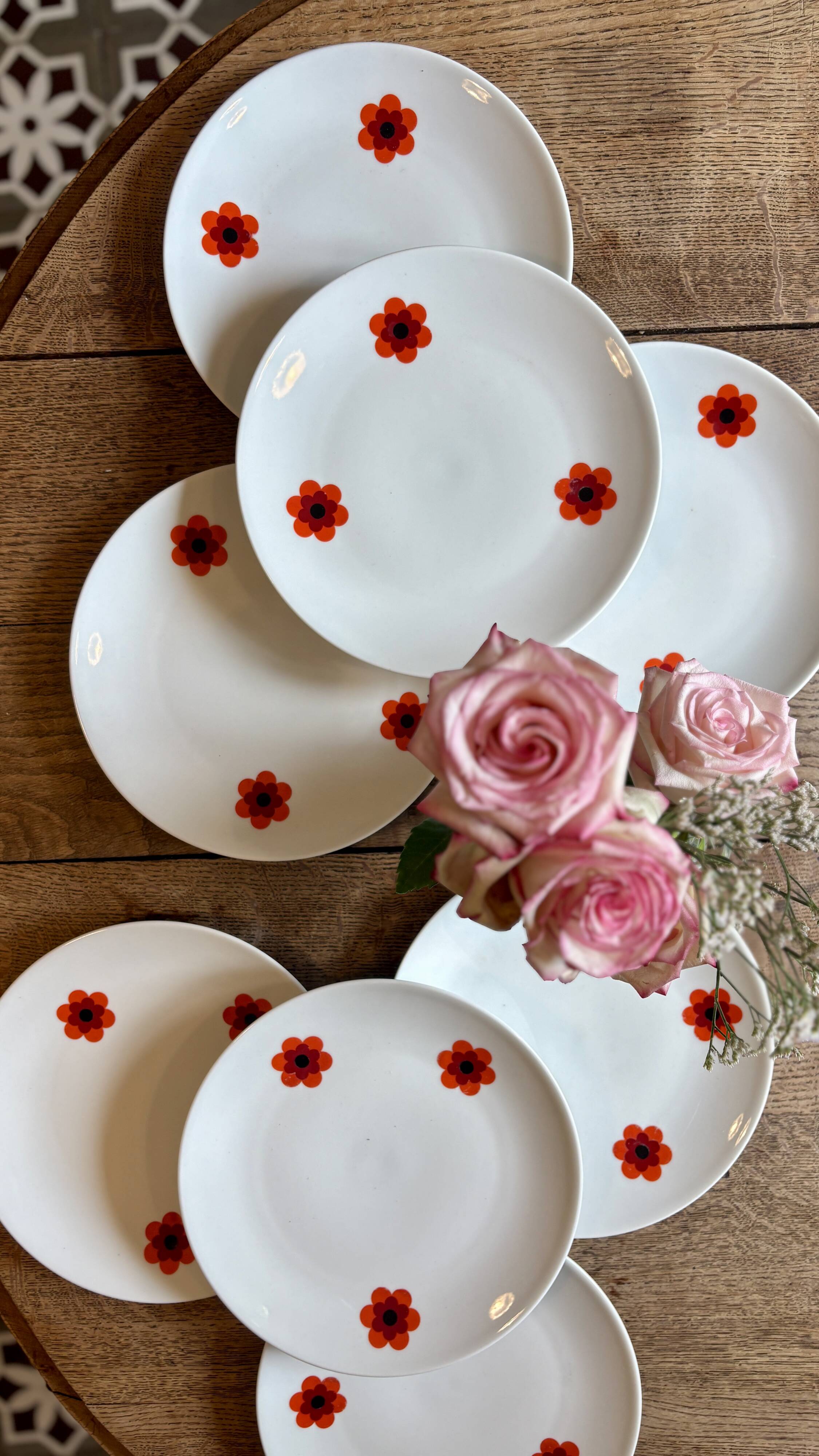 Set of 8 vintage dinner plates, Scherzer Bavaria