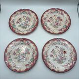 4 Sarreguemines plates, Minton model, 19th century