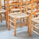 Rustic Friulian chairs with turned legs, set of 12, 1980-1990