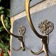 2 patères en bronze Art Nouveau