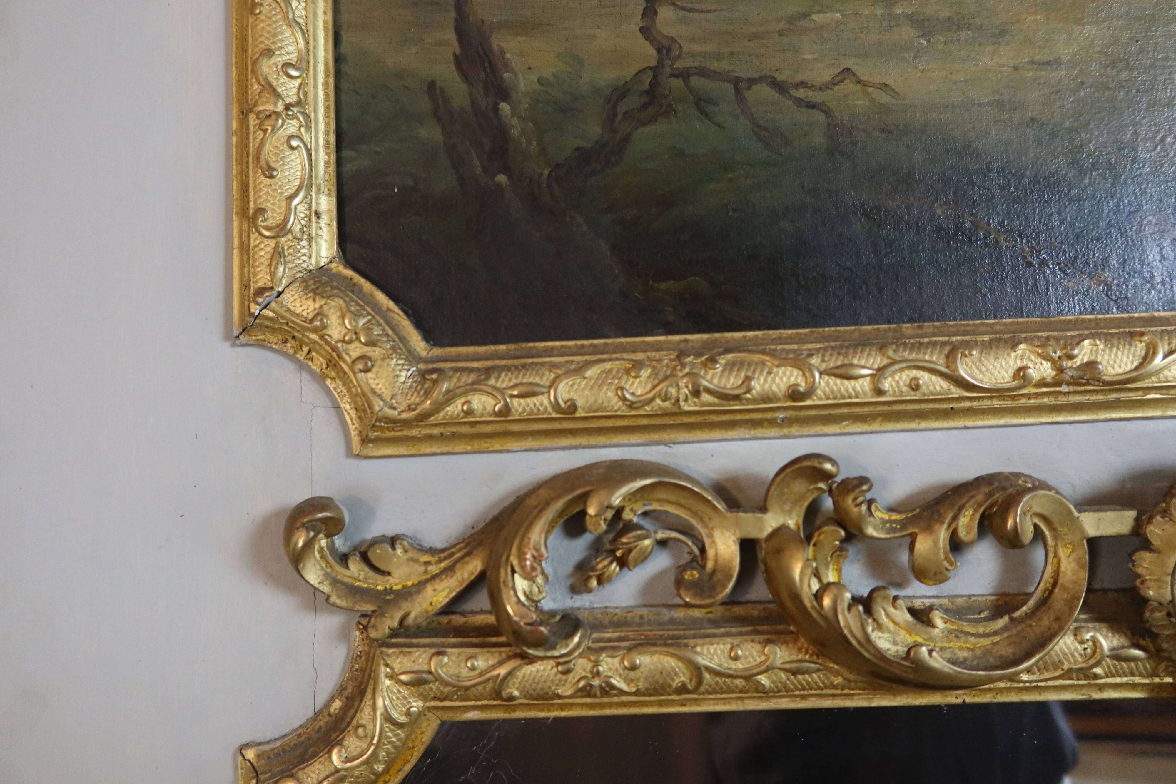 19th century trumeau mirror