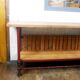 Iron and wood table, professional furniture