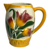 Poet Laval, jug barbotine tulips around 1940