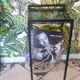 Furniture ranges metal discs and vintage smoked glass 1970