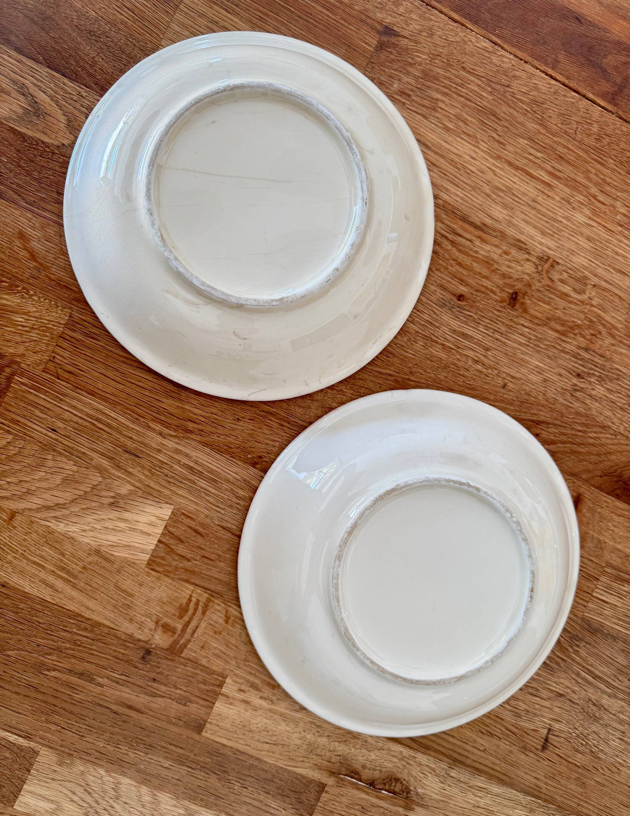 2 antique plates, for soup or porridge