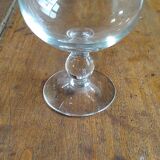 8 crystal champagne glasses, ball base