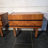 Pair of Scandinavian teak bedside tables from the 1960s.