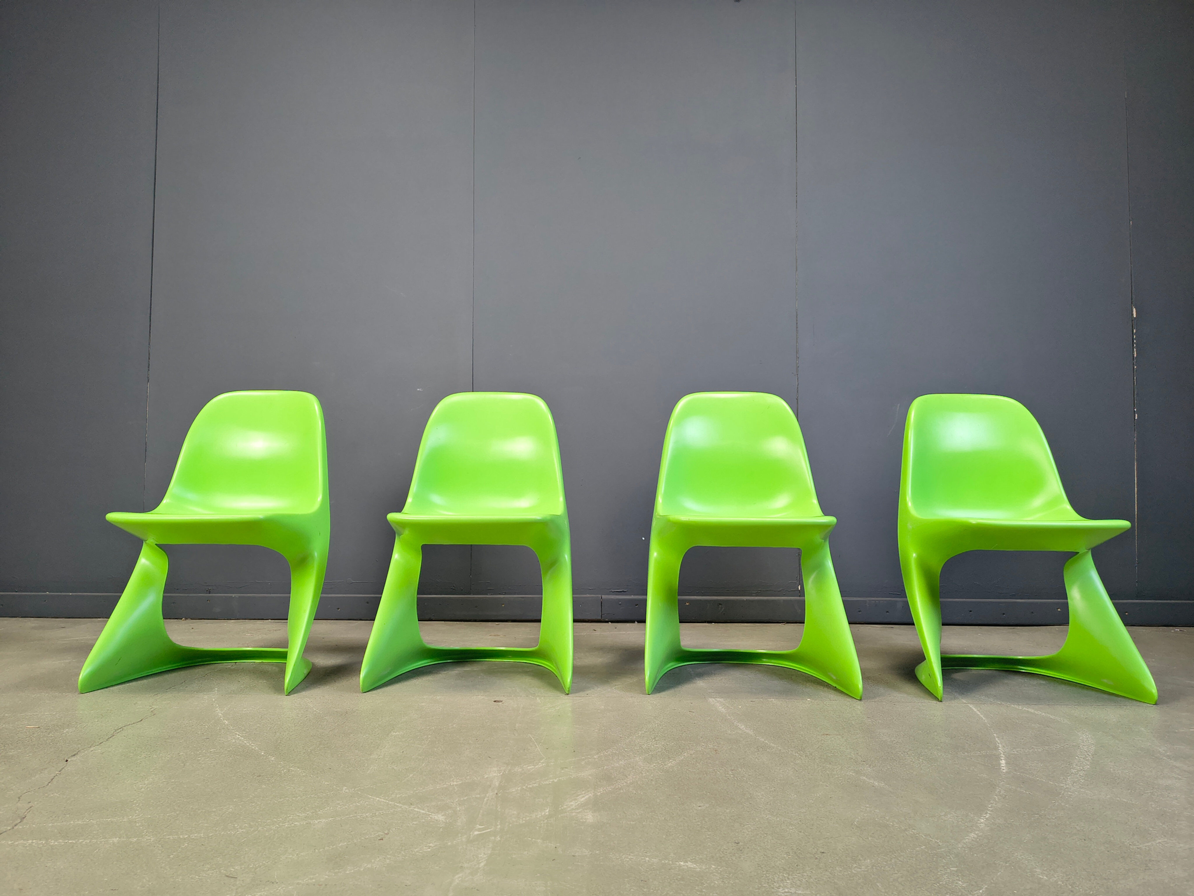 Set of 4 Casalino dining chairs by Alexander Begge for Casala, 1970s