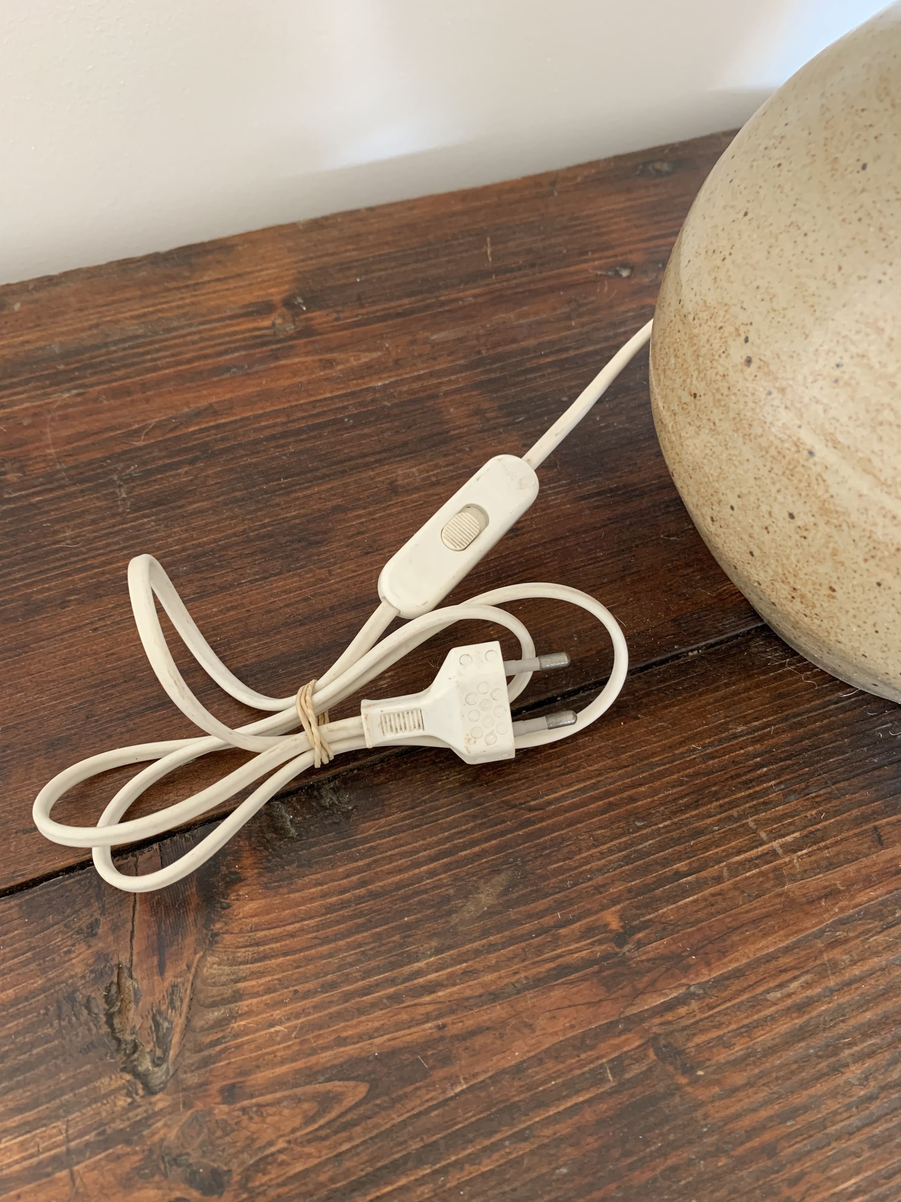 Stoneware lamp - rope lampshade