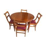 Table de salle a manger  4 chaises et 2 allonges