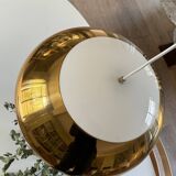 brass and porcelain pendant light - Sweden 60s/70s