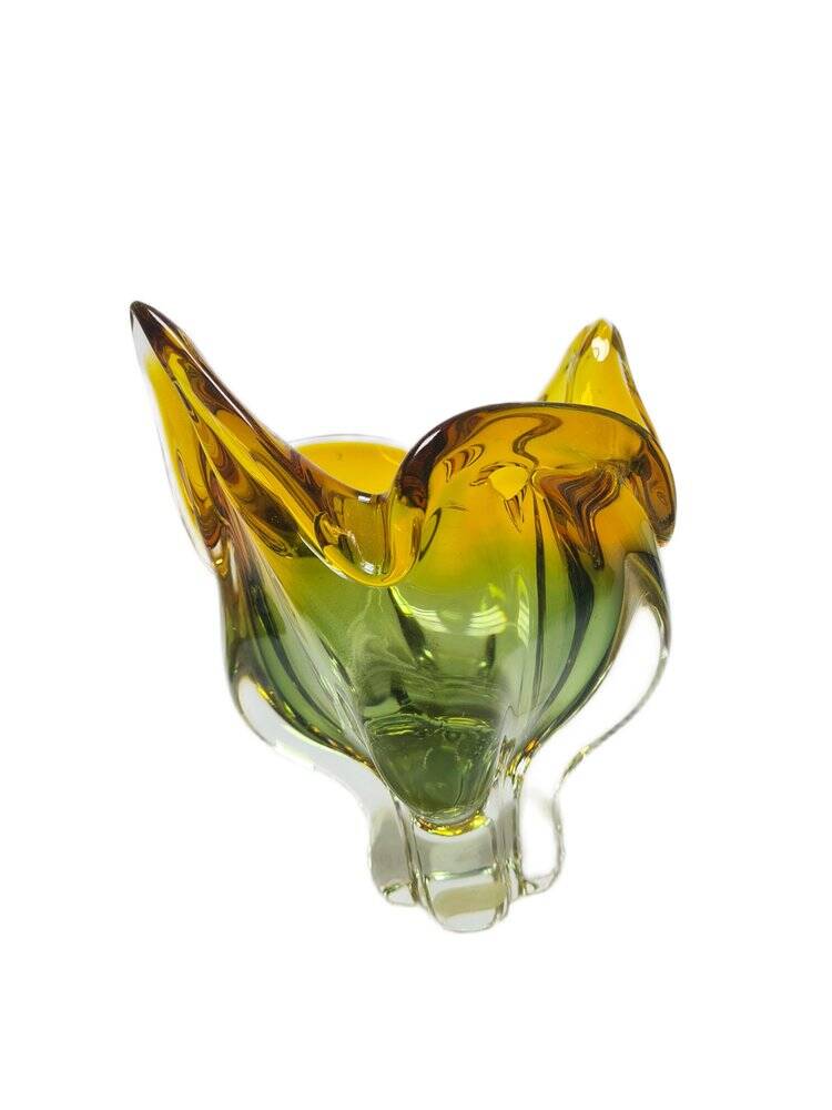 Vase by J. Hospodka for Chribska Glassworks, Former Czechoslovakia, 1960s