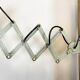 Vintage industrial black enamel scissor wall lamp, 1950s