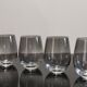 5 vintage smoky grey/black glass ball water cups