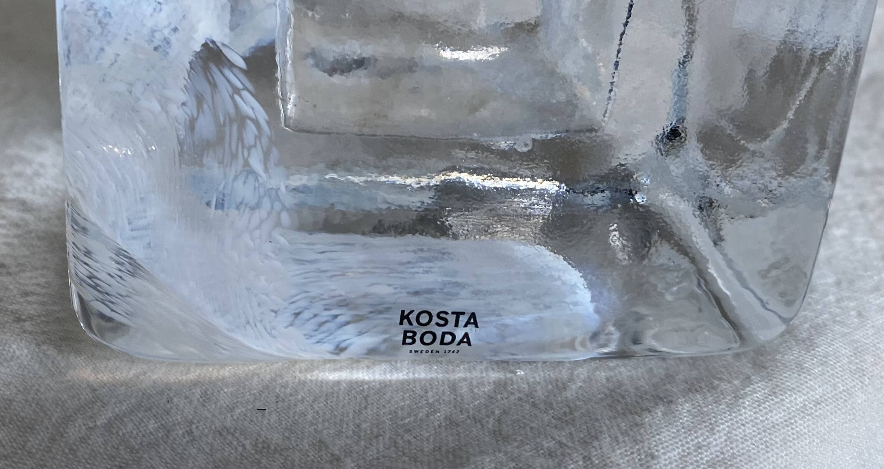 Kosta boda glass candle holder scandinavian design