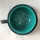 Turquoise Vallauris Braided Ceramic Cup and Saucer by Marius Giuge