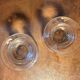 Old vintage blown bistro glasses