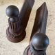 Pair of old vintage steel andirons