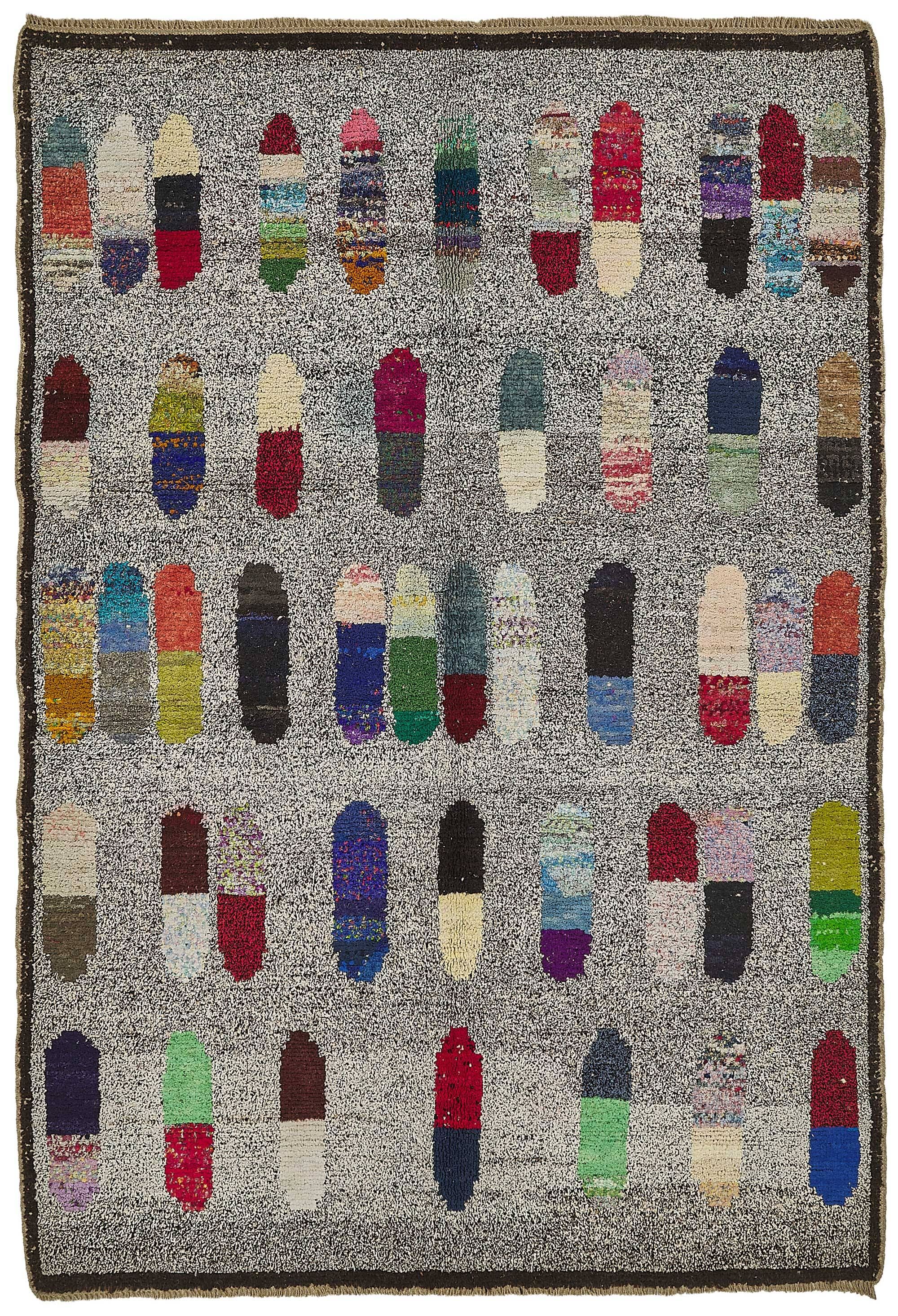 Tapis boho recyclé turc fait main 170 cm x 240 cm