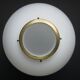 Satinated opaline glass/brass Kina hanging lamp, Bent Karlby, Lyfa