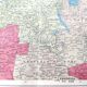 Vintage Central Africa map 38x43cm from 1950