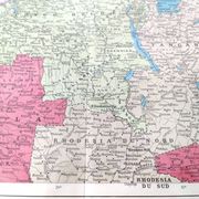 Vintage map of Central Africa 38x43cm from 1950