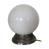 Globe shape wall sconce in opaline design vintage 1930