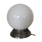 Globe shape wall sconce in opaline design vintage 1930