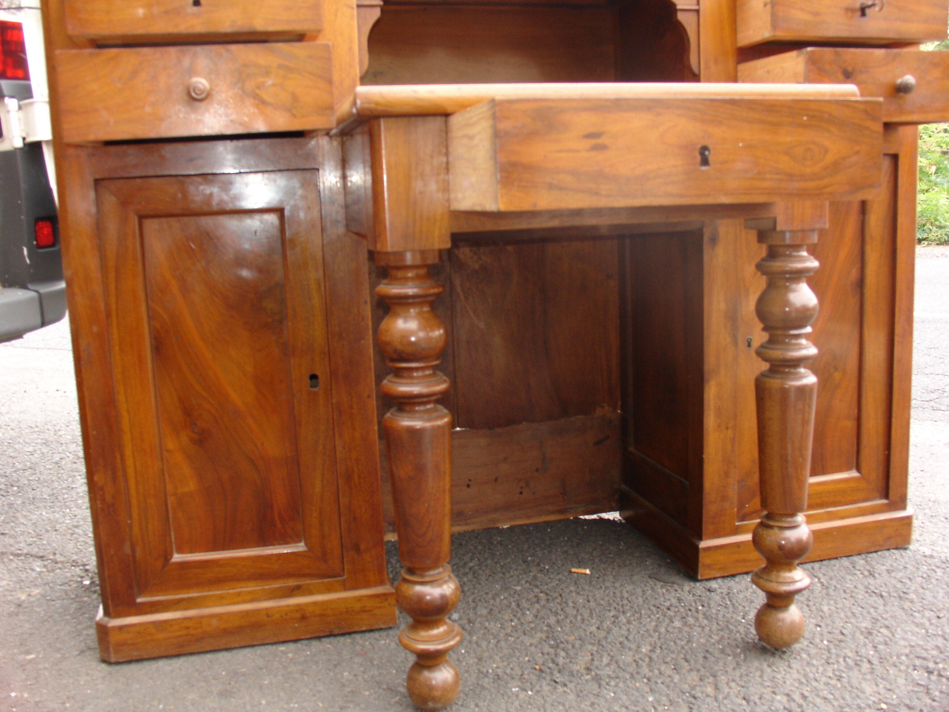 Louis Philippe period walnut desk