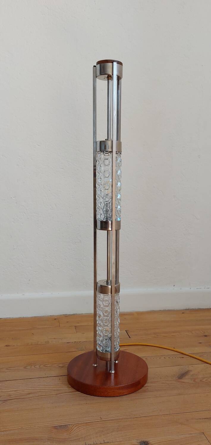 Vintage stainless steel floor lamp