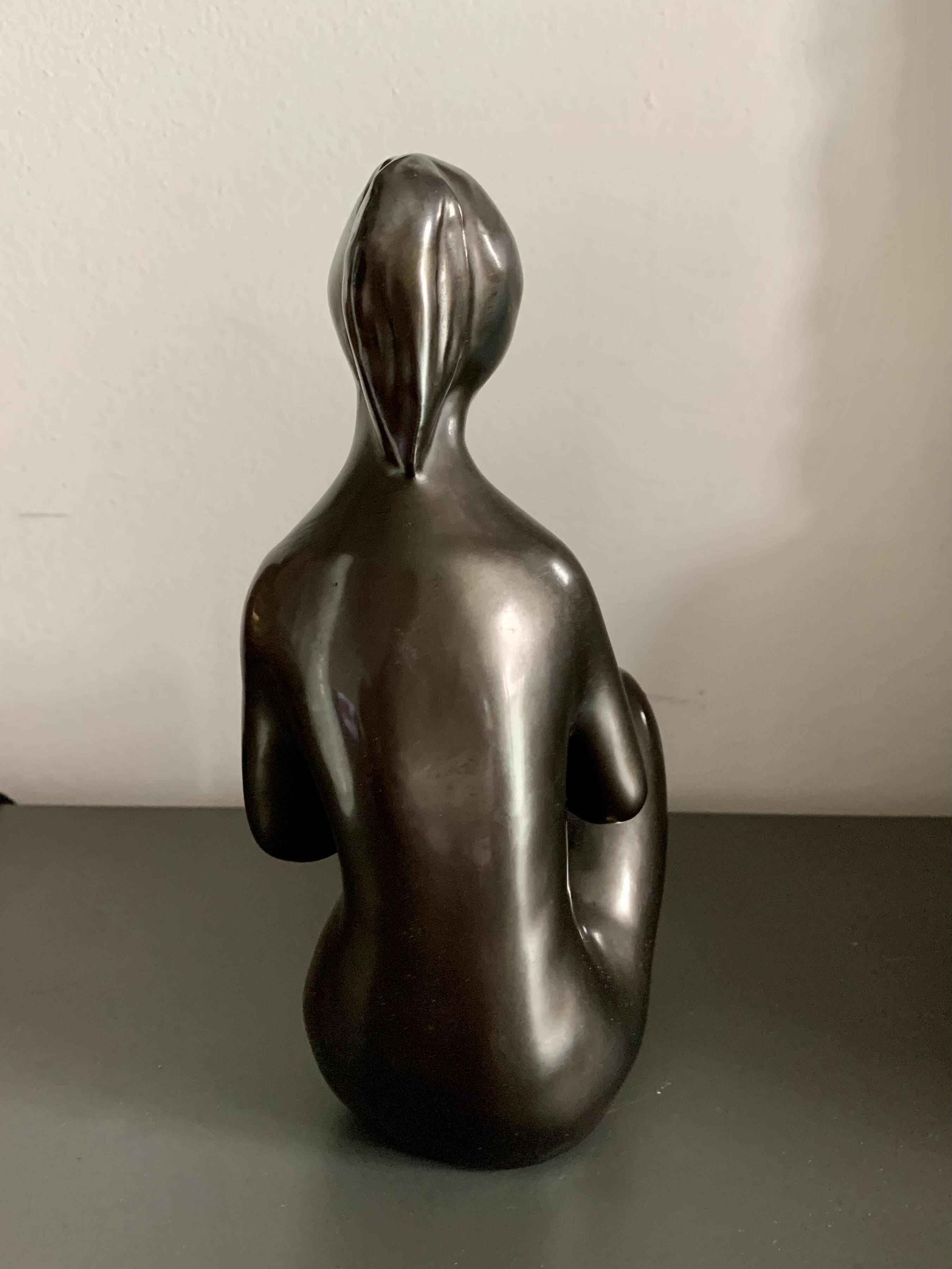 Ceramic Lady Sculpture by Jitka Forejtova for Keramos, 1960s