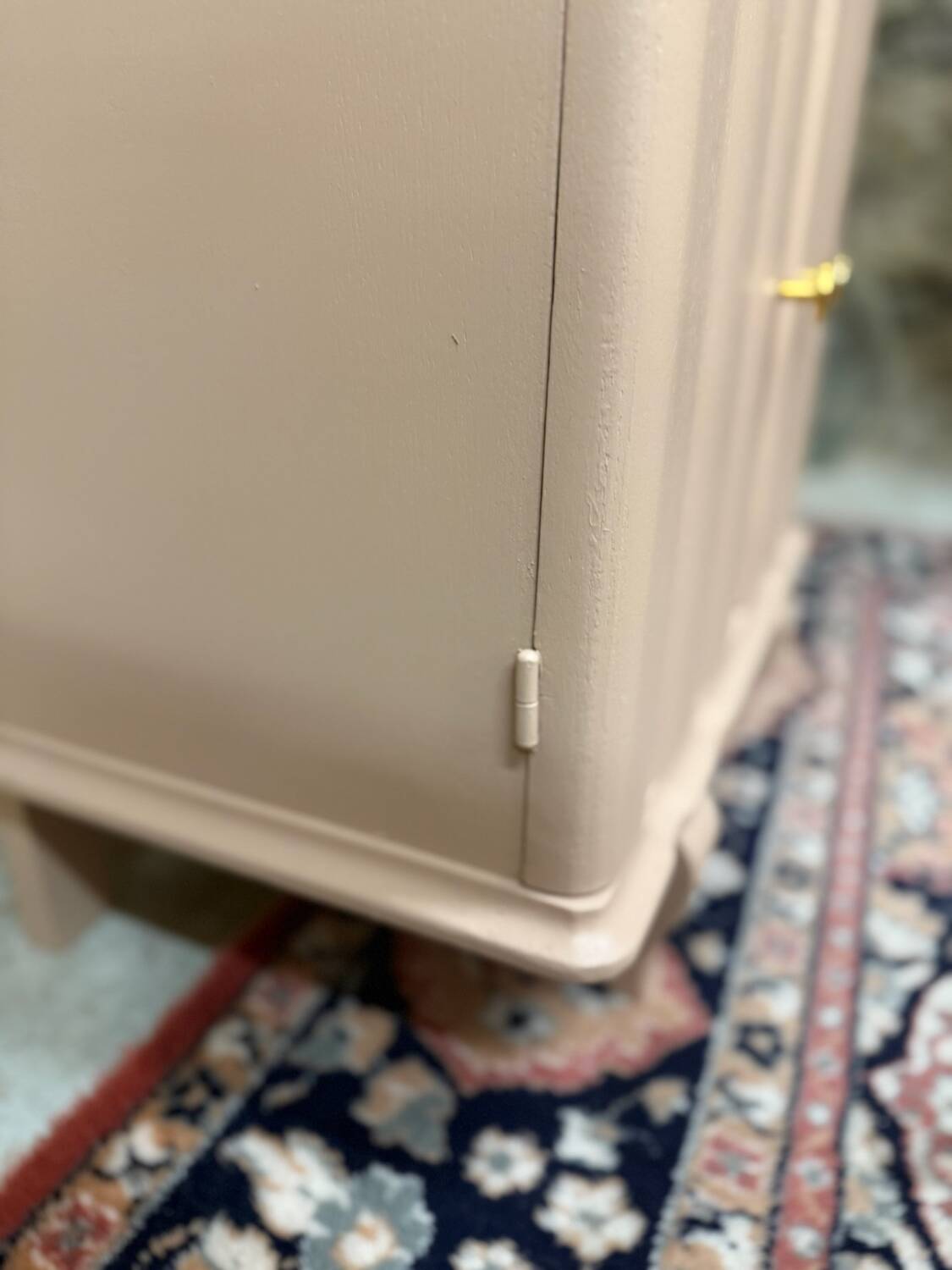 Beautiful pastel pink art deco bedside table