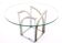 Round Brass and Steel Dining Table by Romeo Rega with Glass Top