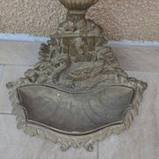 Bronze and brass umbrella stand decorated with a swan