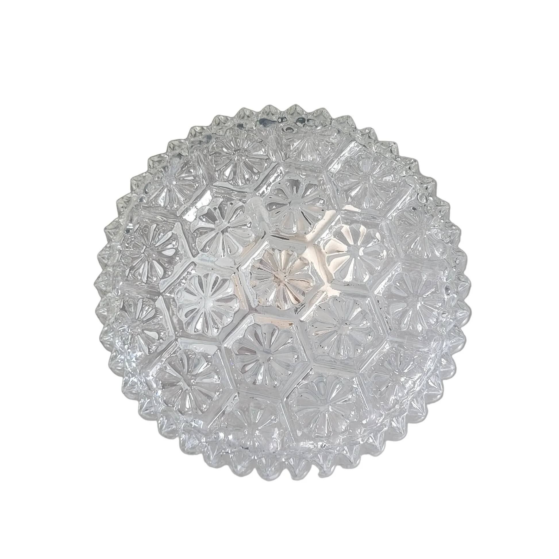 Ceiling light or wall light in moulded glass