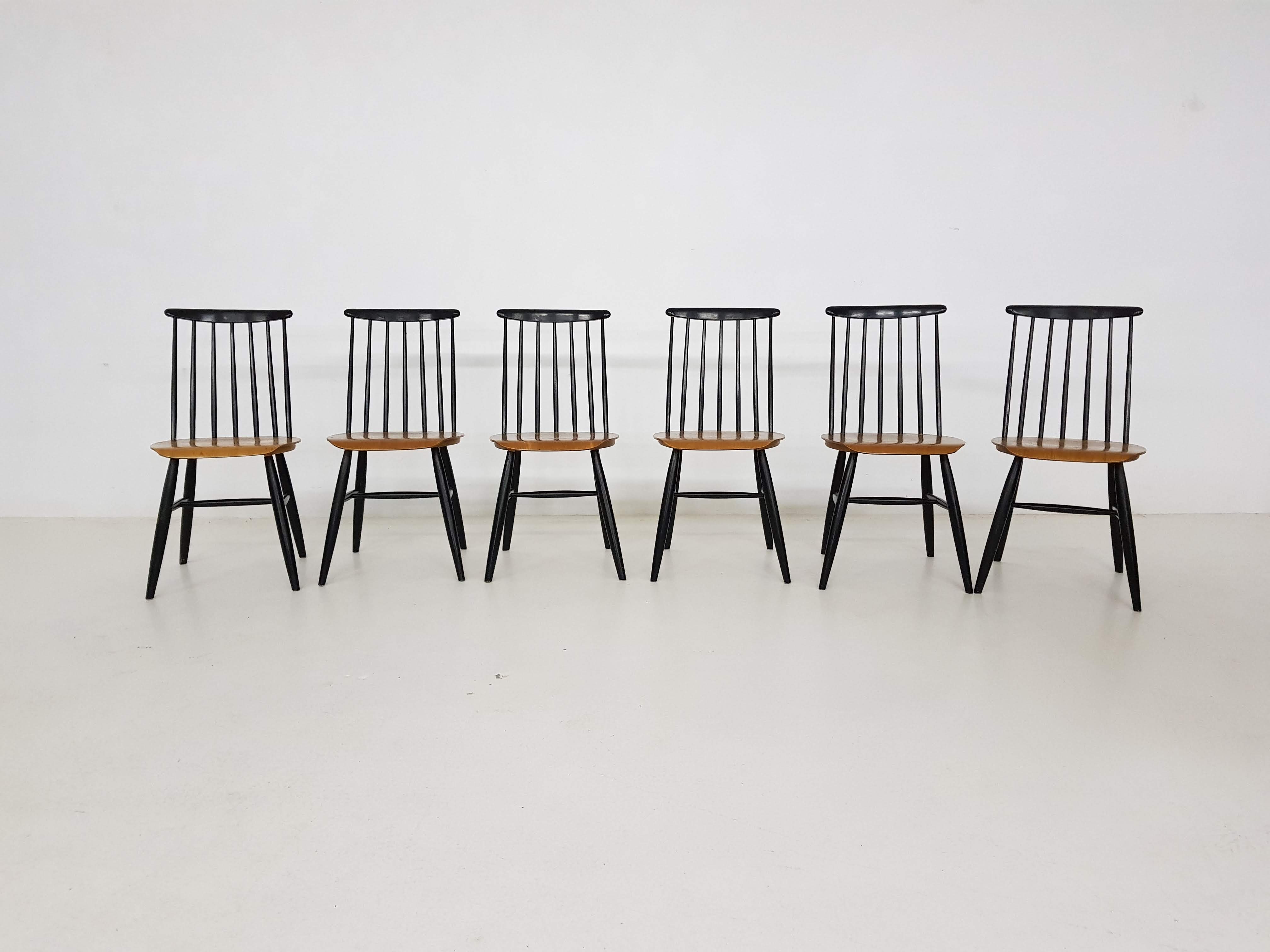 Set of 6 Fanett chairs from Tapiovaara 1970