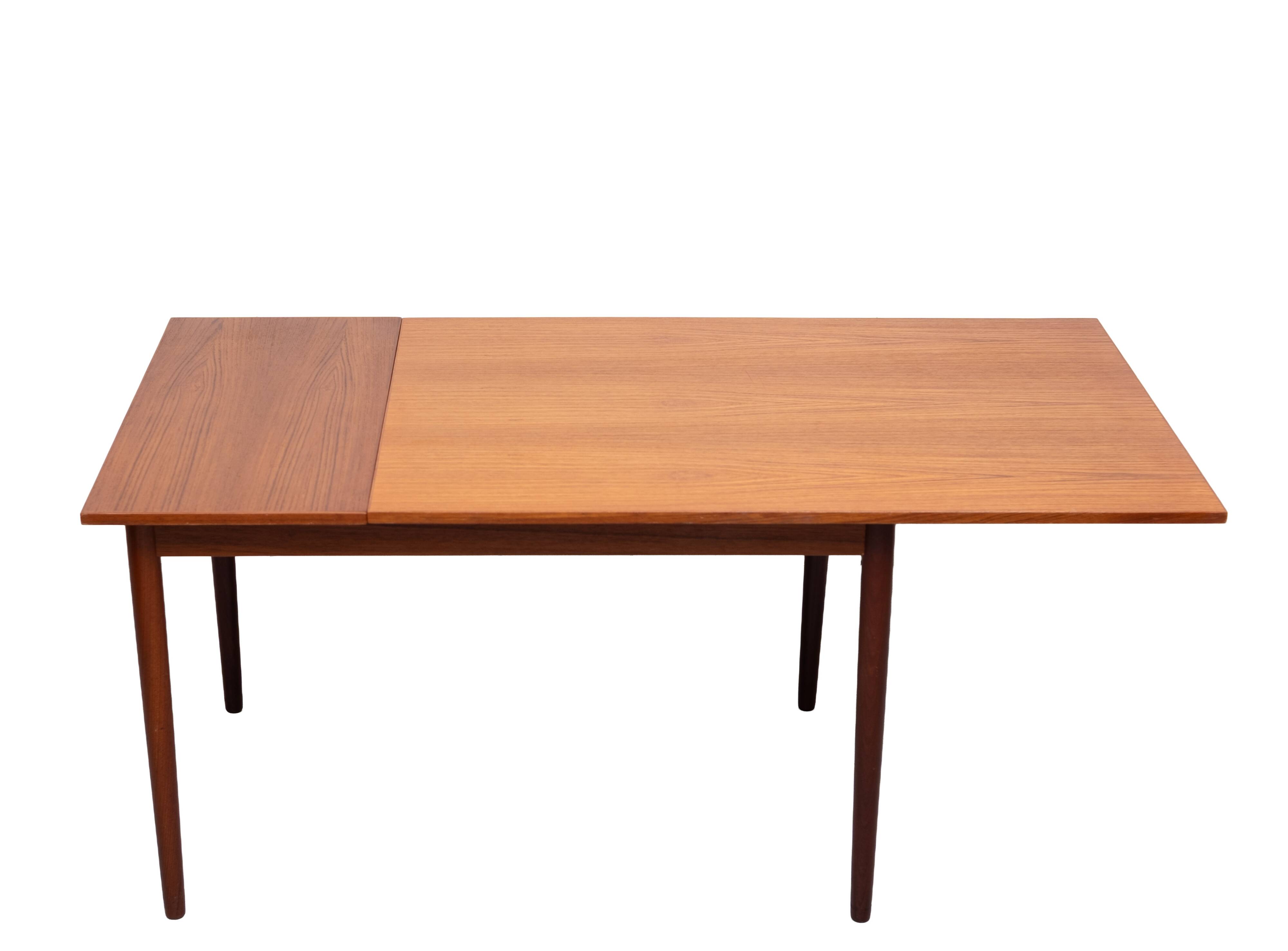 extendable Teak dining table 1960s Holland