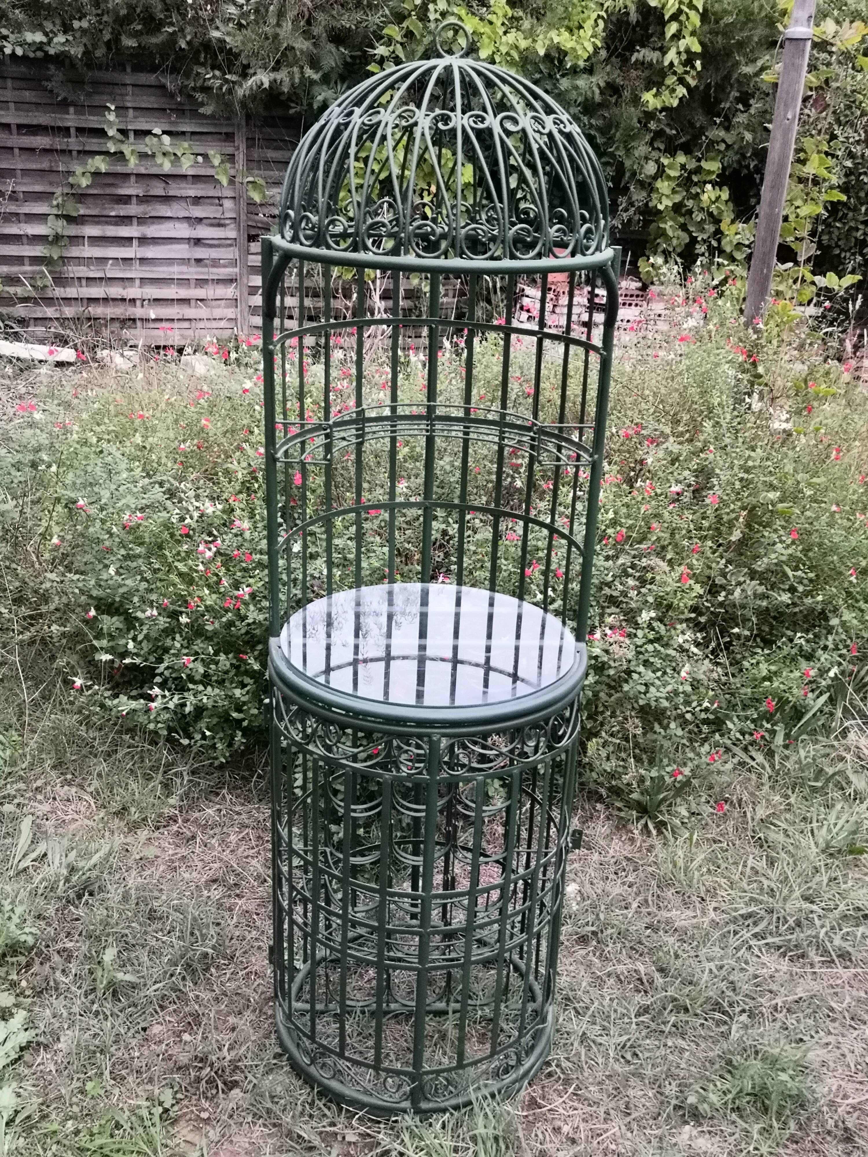 Meuble bar porte bouteille fer forgé vintage