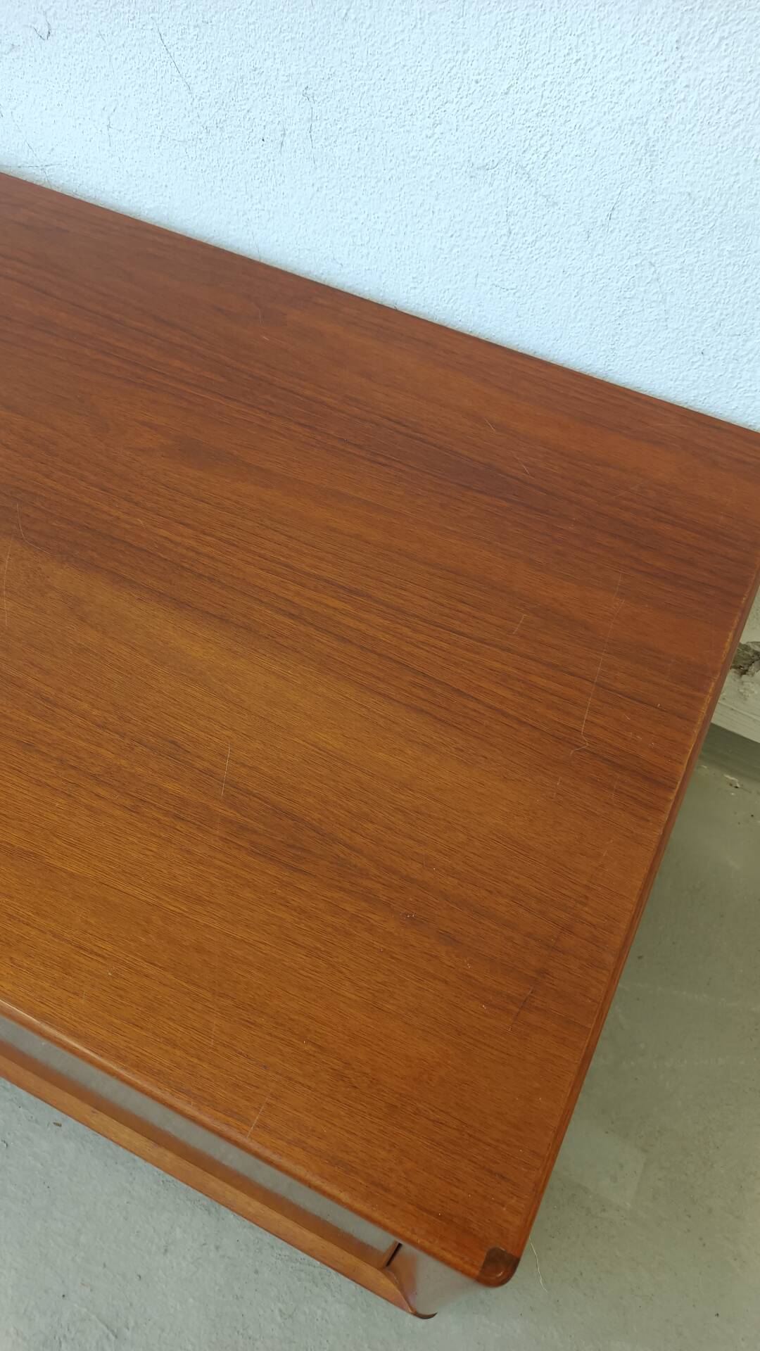 Low teak chest