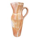 Grande cruche vintage en grès flammé – France, années 70