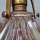 Paire d'appliques murales en bronze et verre rainuré Holophane