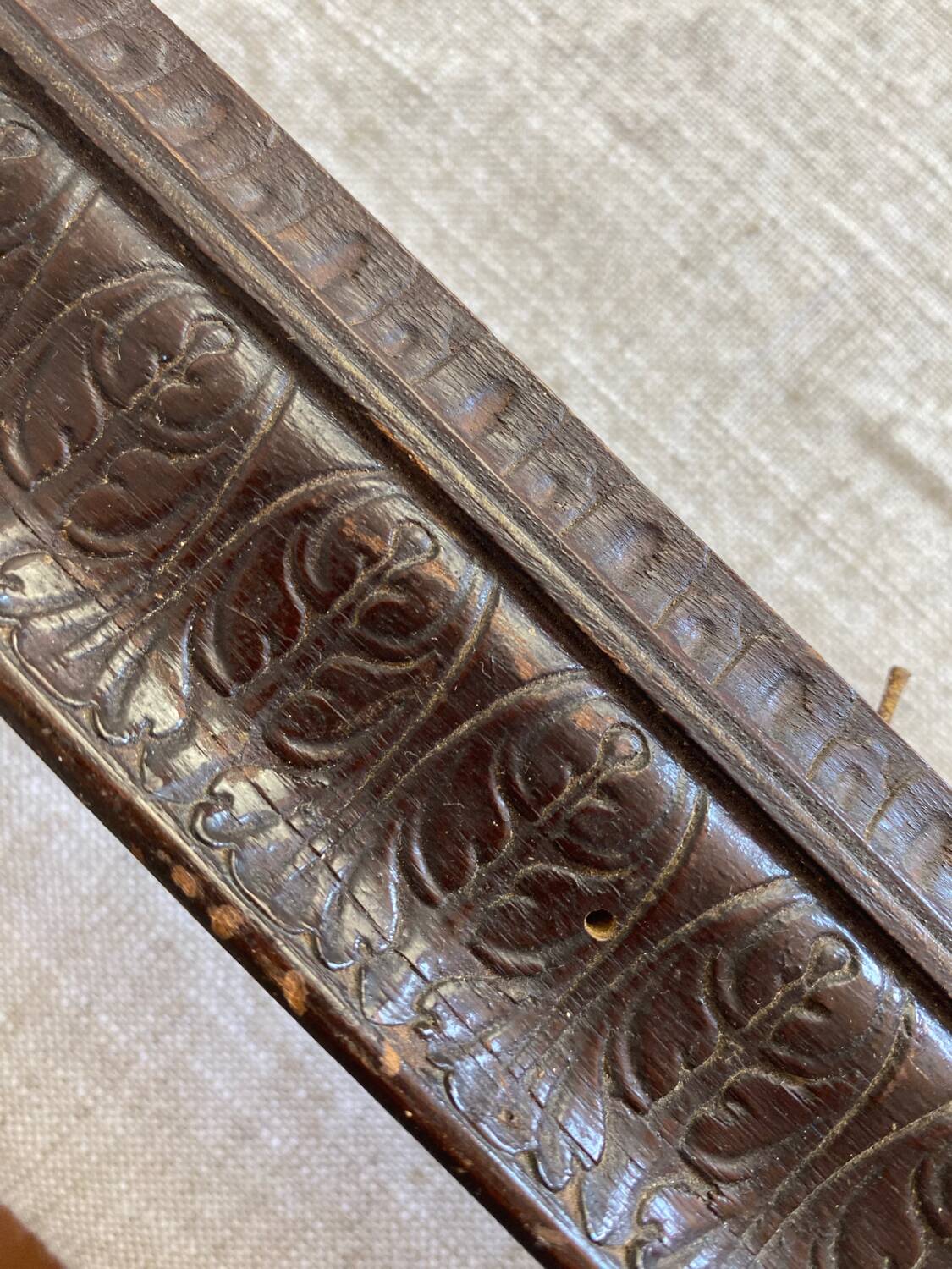 Old carved wooden frame