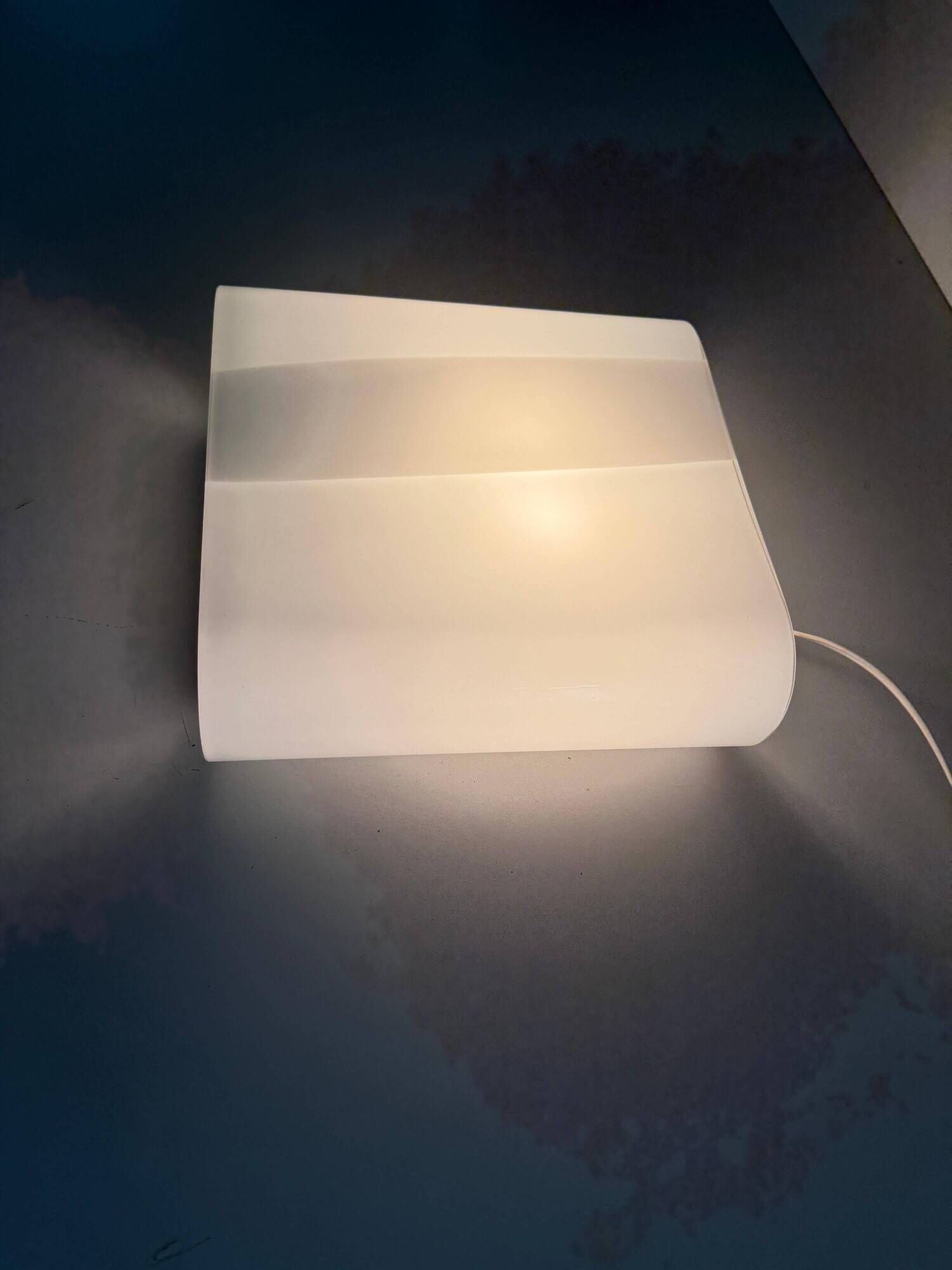 Simple wall lamp in heavy Murano glass from the mid-century, 1960, Italy.